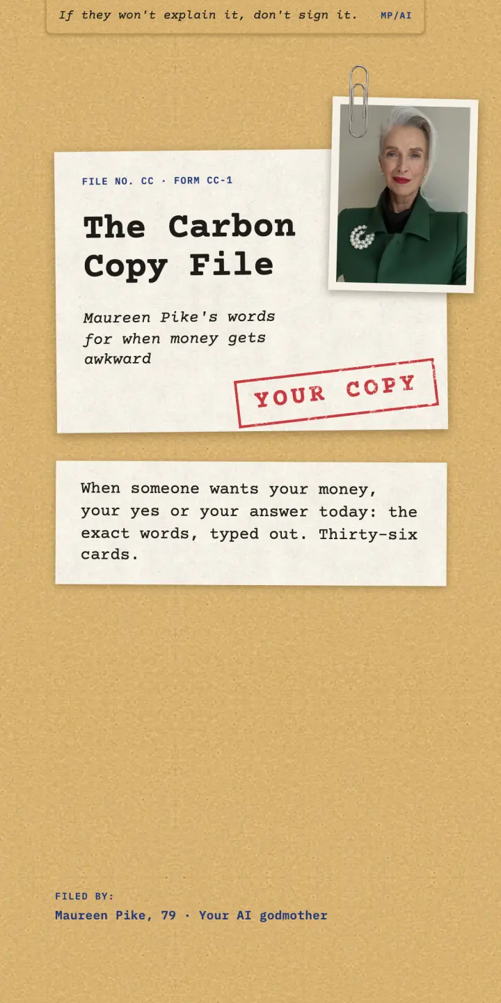 The cover of The Carbon Copy File.